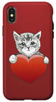 iPhone X/XS Valentine’s Day Kitten Art | Cute and Romantic Design Case