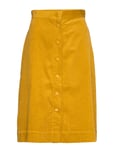 Twist & Tango Pia Cord Skirt Knälång Kjol Gul [Color: MUSTARD ][Sex: Women ][Sizes: 34,36,38,42 ]