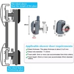 8 pcs Roulette Porte Coulissante en Acier Inoxydable + abs 23mm Galets de Porte de Douche Antirouille roulettes Cabine de Douche Robuste Durable pour