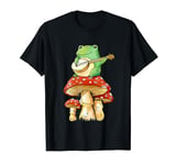 Frog on Mushroom play banjo T-Shirt