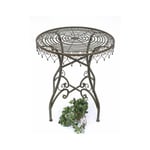 Dandibo - Table de bistrot ronde antique Table pliante Malega 12184 Table de bistrot Table de jardin métal fer Table de balcon Vintage