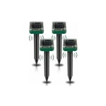 Lot de 4 Répulsifs Solaires à Ultrasons, Répulsif Anti-Taupes Solaire Souris Repeller Exterieur pour Jardins Taupes Campagnols Gophers Serpents ou