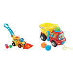 VTech POP and Drop Digger| Educational Push Along Digger for Toddler & Put and Take Dumper Truck, Baby Interactive Toys for Toddlers, Compatible with Toot-Toot Cars