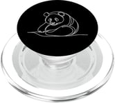 Panda géant ours ligne art mammifère art zoologiste PopSockets PopGrip pour MagSafe