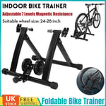 Resistance Indoor Bicycle Bike Trainer Exercise Stand Black Front Wheel Mount