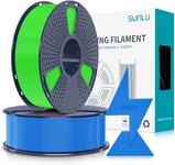 Filament PLA Haute Vitesse1.75 mm,Filament PLA pour Imprimante 3D rapide,Conçu pour l'impression à Grande Vitesse,HS-PLA Filament,Précision Dimensionnelle+/-0.02 mm,2KG Bleu+vert