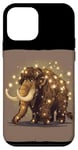 Coque pour iPhone 12 mini Mammouth enveloppé de lumières pour un look festif et décontracté