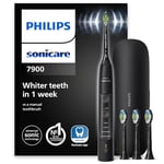 Philips Sonicare 7900 Series Electric Toothbrush, Sonic Toothbrush with App, Advanced Whitening, 4 Brushing Modes and 3 Intensity Levels, Pressure Sensor, Charging Travel Case, Black, Model HX9631/17