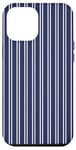 Coque pour iPhone 12 Pro Max Blue Nay Rayures blanches pour fille Esthétique Preppy Stripe