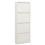 Hanah Home - Meuble à chaussures en métal blanc Cabinet