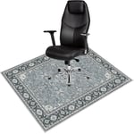 Lurowo Office Chair Mat, Non-Slip Printed Floor Protector for Office Chair 120 * 90cm, Easy to Clean Desk Chair Mat for Hard Floors (A)