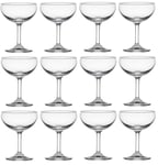 12 Elegant Cocktail Champagne Saucer Glass 16cl Small Shallow Classy Coupe Glass