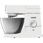 Kenwood Chef Stand Mixer for Baking - Stylish Food Mixer in White with K-beater, Dough Hook, Whisk and 4.6L Bowl, 1000W, KVC3100, White