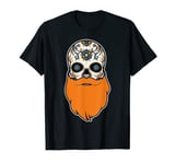 Day Of The Dead Skull Ginger Beard Redhead Celtic With Rose T-Shirt