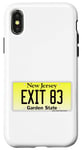 Coque pour iPhone X/XS Sortie 83 de plaque d'immatriculation New Jersey NJ GSP Parkway