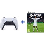 Pack : Manette sans fil DualSense™ - Blanche I PS5 et PC + EA SPORTS FC 25