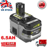 NEWEST P108 18V 6.5 Ah Li-Ion Battery for Ryobi Battery ONE& RB18L40 RB18L50 UK