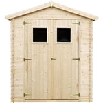 Abri de jardin en bois 1,98 m² - Cabane de jardin extérieure avec sol imprégné – extérieur H218 x 196 x 136 cm Timbela M367+M367G