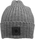 IMMA AS Roma Lupetto Leather Patch Cable Knitted Skipper Beanie - Gris