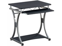 Techly 307308 Compact Computer Desk 700X550 With Sliding Keyboard Tray Black Graphite