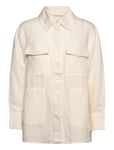 Rel Linen Blend Overshirt Cream GANT