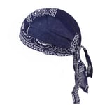 Bomull Herr Dam Pirater Cap Cykel Pannband Hatt Bandana huvudduk Navy Blue