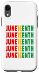 Coque pour iPhone XR (Sur le dos) Juneteenth coloré vintage noir Pride Freedom