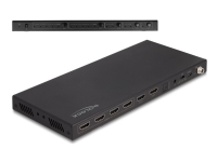 Delock - Video/audio switch - HDMI, matrix, 4K 60 Hz, with audio extractor - 4 x 2 - stasjonær, veggmonterbar