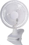 NEW 6" INCH SMALL DESKTOP CLIP ON PORTABLE FAN TABLE DESK AIR COOLING