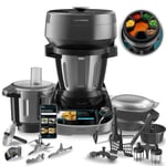 Cecotec Robot de Cuisine Multifonction avec Distributeur d'Aliments Mambo CooKing Total Gourmet. 2200 W, 45 Fonctions, Recettes Guidées, Récipient Unique 5L, Récipient Victory 5L, Accessoires