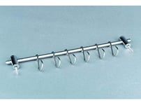 Ibili 764550 Penderie murale Inox 50 cm avec 10 crochets