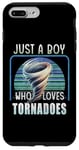 Coque pour iPhone 7 Plus/8 Plus Storm Chaser Just A Boy Who Loves Tornado Retro 80s Weather