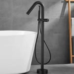 Robinet mitigeur sur pied pour baignoire îlot, noir design Bracchi