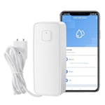 Flintronic Wi-Fi Water Leak Detector, Smart Water Leak Sensor, 80dB Water Alarm with 1m Sensing Cable, Remote App Monitoring, AAA Battery Powered, for Kitchens, Basements, Bathrooms (Support 2.4G)