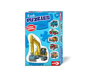 Noris 606012167 – 6 Premiers Puzzles : véhicules (Puzzle à partir de 3 Ans) – Puzzle pour Enfants avec Tracteur, etc. 6 Puzzles de 2 à 5 Grandes pièces chacun, Jouets pour Tout-Petits et Enfants