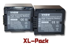 Set de 2 batteries 1100mAh pour caméscope Hitachi DZ-MV350A, DZ-MV350E, DZ-MV380A, DZ-MV380E, DZ-MV550A, DZ-MV580A