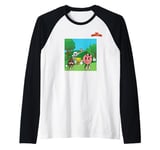 emoji forest poo cat panda monkey pink face Raglan Baseball Tee