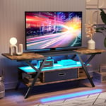 Bestier Bedroom TV Stand for 55 Inch TV Gaming Entertainment Center Industrial 