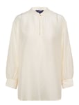 D2. Lyocell Silk Pop Over Blouse White GANT