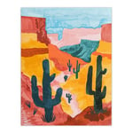 Artery8 Grand Canyon Saguaro Cactus Arizona Landscape Living Room Large Wall Art Poster Print Thick Paper 18X24 Inch