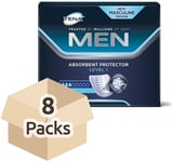 8 SACHETS DE TENA MEN NIVEAU 1 DE 12 PZ ABSORBANTS MASCULINS INCONTINENCE HOMME