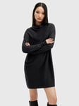 AllSaints Ridley Wool Cashmere Jumper Dress, Cinder Black Marl