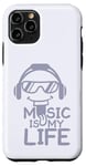 Coque pour iPhone 11 Pro Music Is My Life Sounds Listening Melody Beats Vibes Lover