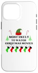 iPhone 16 Pro Max Most Likely To Watch Christmas Movies Family Santa Elf Hat Case