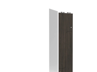 Garderob 1x400 mm Lutande tak 2-styckig pelare Z-dörr Laminatdörr Nocturne trä Cylinderlås