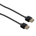 Hama HDMI Ethernet High Speed Kabel 1,5m Flexi-Slim Guldbelagt TL