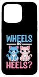 Coque pour iPhone 15 Pro Max Wheels Or Heels Chat Sexe Reveal Future Parent Dad Mom