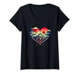 Womens Land of the Japan V-Neck T-Shirt