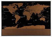 Scratch Map Världskarta med flaggor