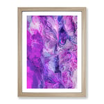 Love Me In Abstract Modern Framed Wall Art Print, Ready to Hang Picture for Living Room Bedroom Home Office Décor, Oak A4 (34 x 25 cm)